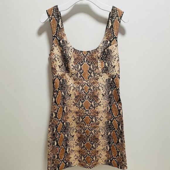 DVF Tessa Cotton Stretch Twill Python Snake Cocktail Dress - Size 8 - Picture 3 of 11